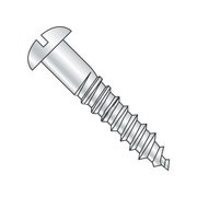 NEWPORT FASTENERS Wood Screw, #2, 5/8 in, Zinc Plated Steel Round Head Slotted Drive, 100 PK 263507-100